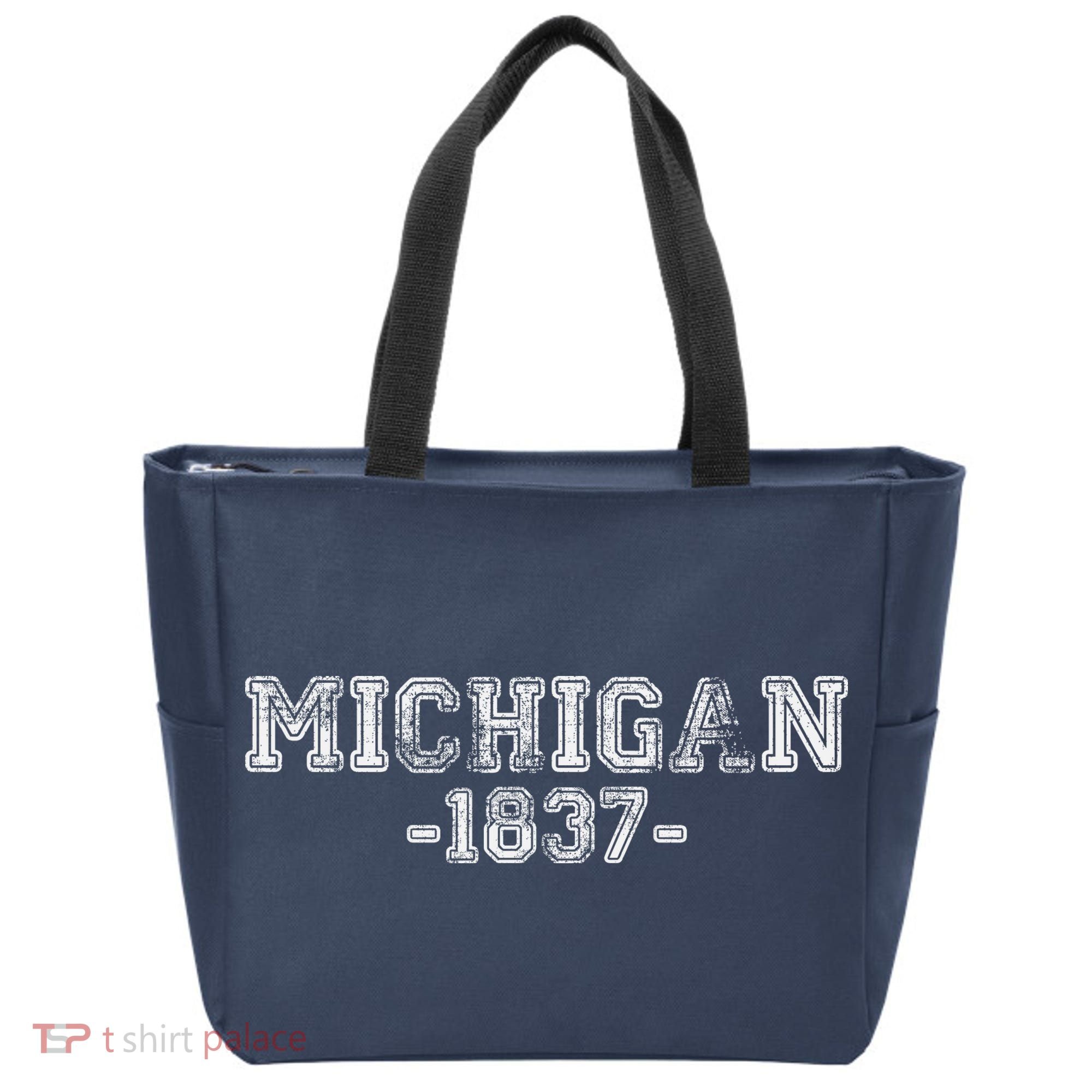 Michigan 1837 Retro Tote Bag