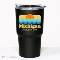 Michigan Great Lakes State Retro Sun Lake Tumbler thumb 0