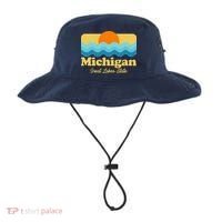 Michigan Great Lakes State Retro Sun Lake Bucket Hat thumb 0