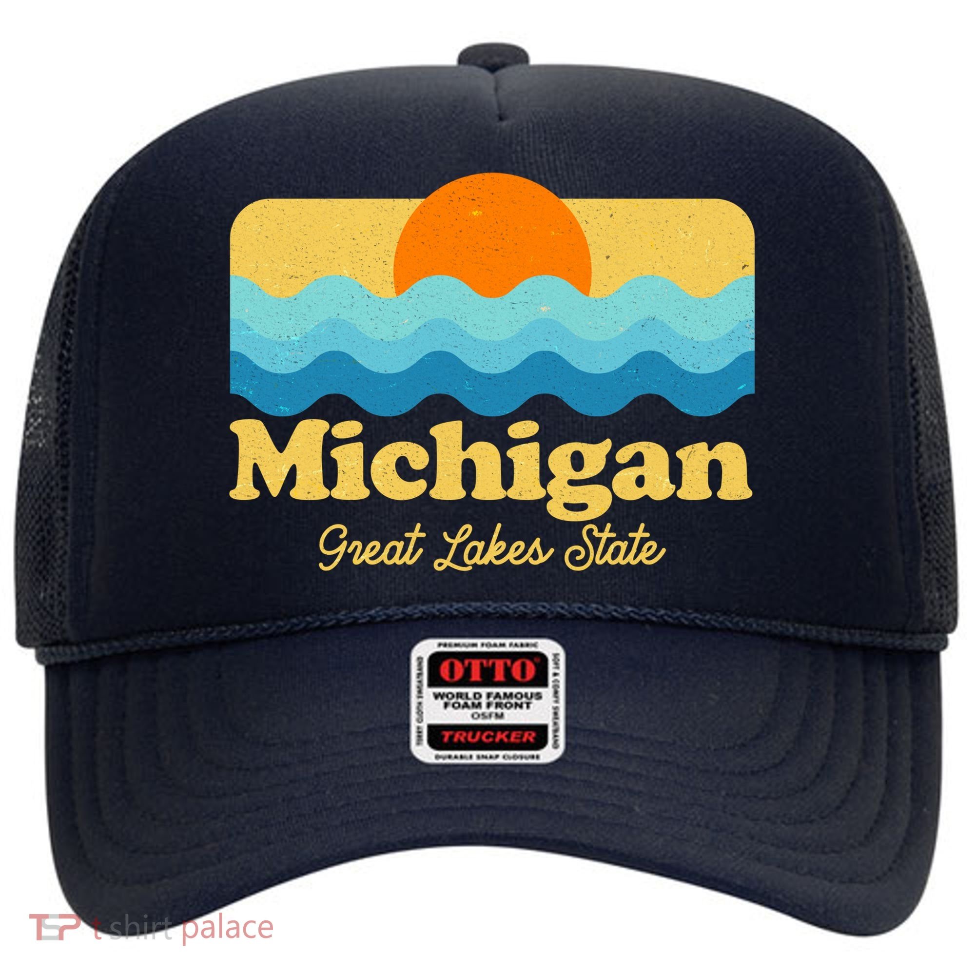 Michigan Great Lakes State Retro Sun Lake Hat