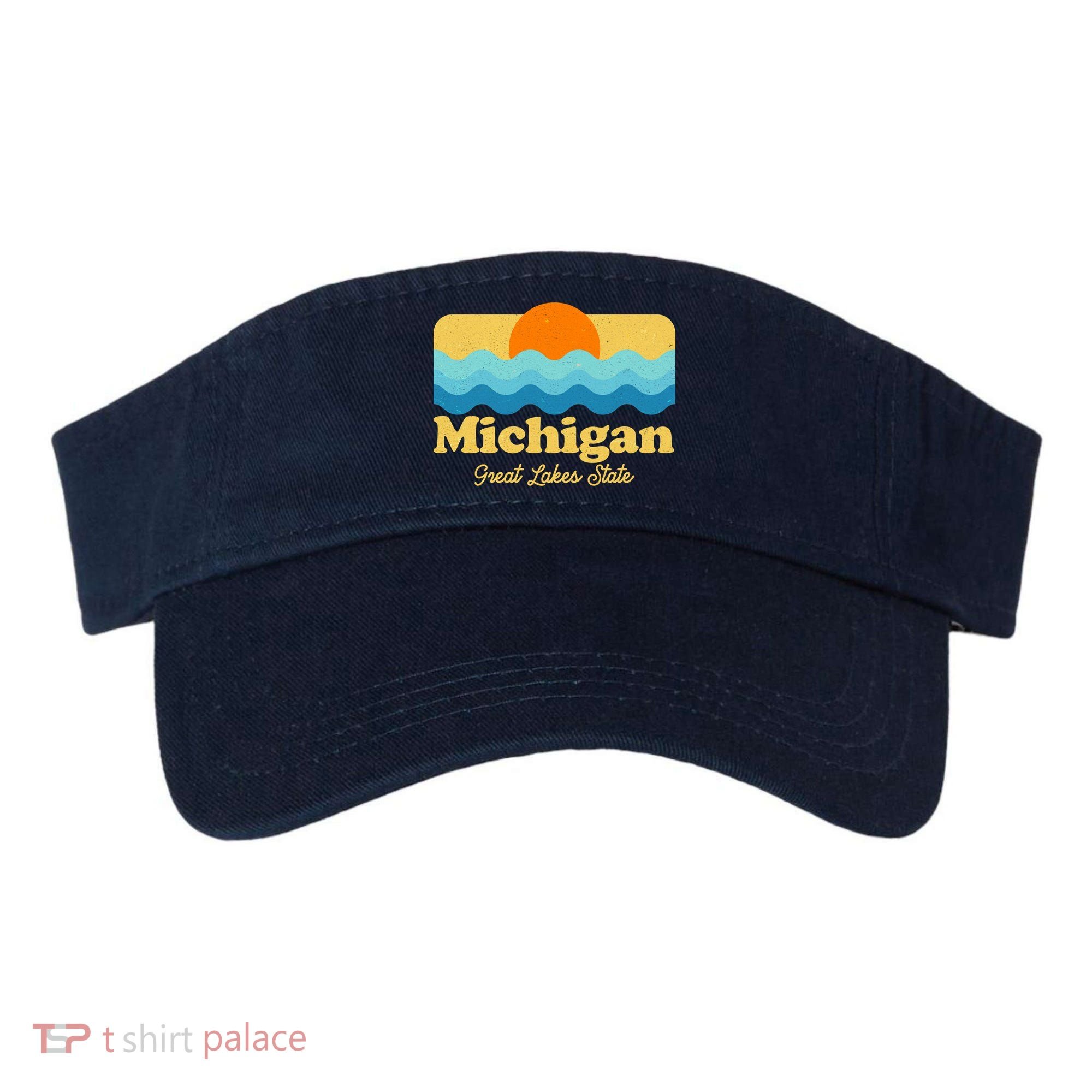 Michigan Great Lakes State Retro Sun Lake Visor