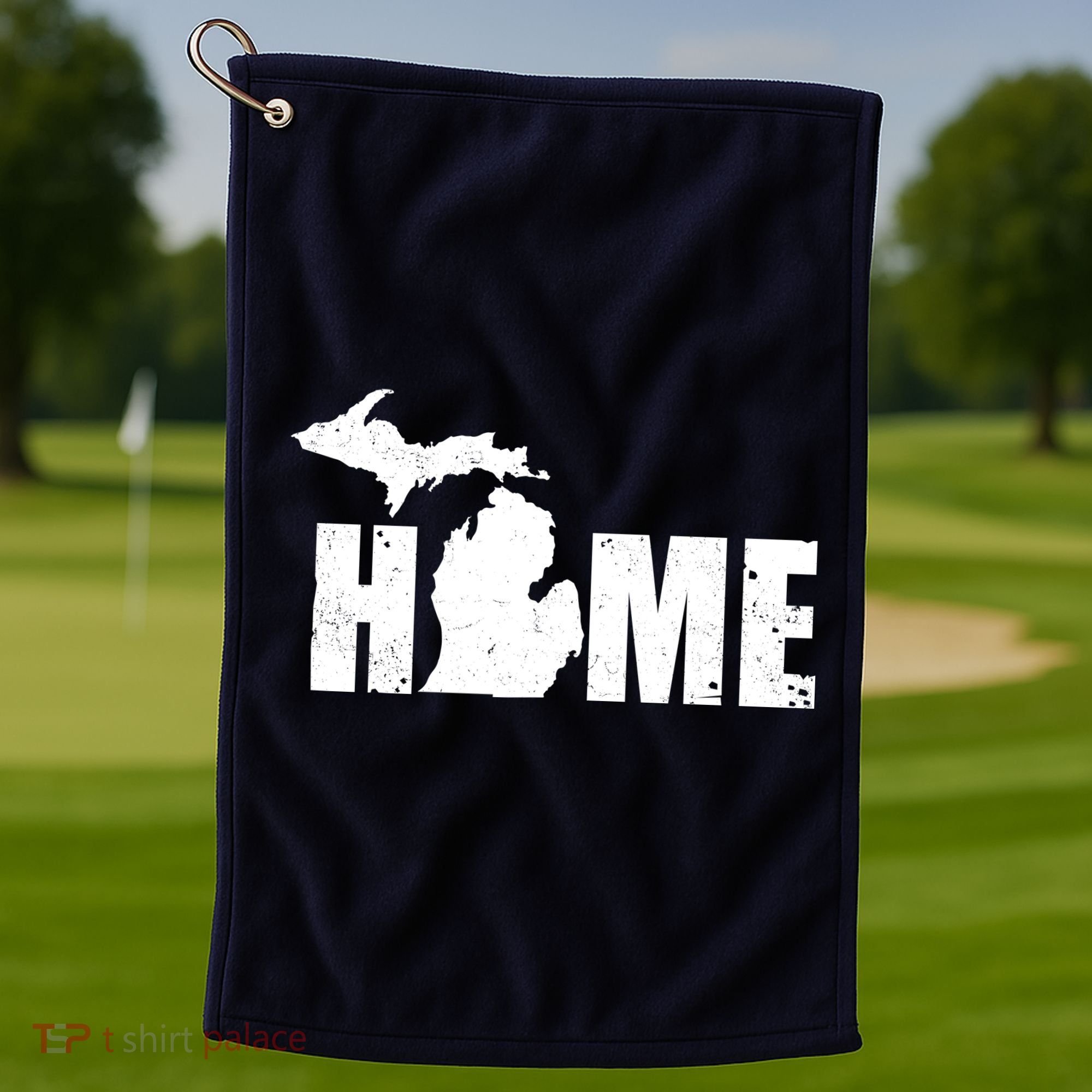 Michigan Home Mitten State Golf Towel
