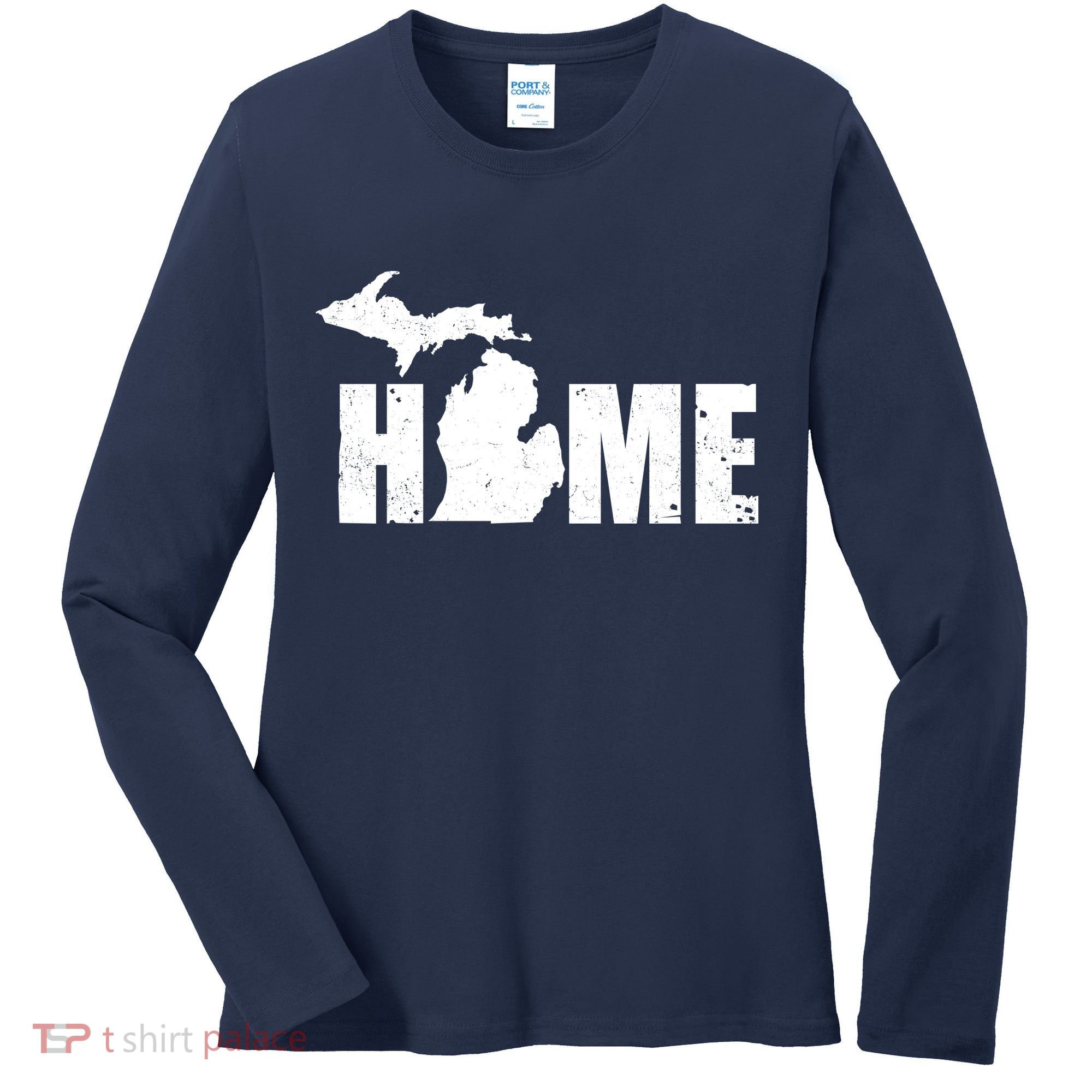 Michigan Home Mitten State Women's Long Sleeve Shirt