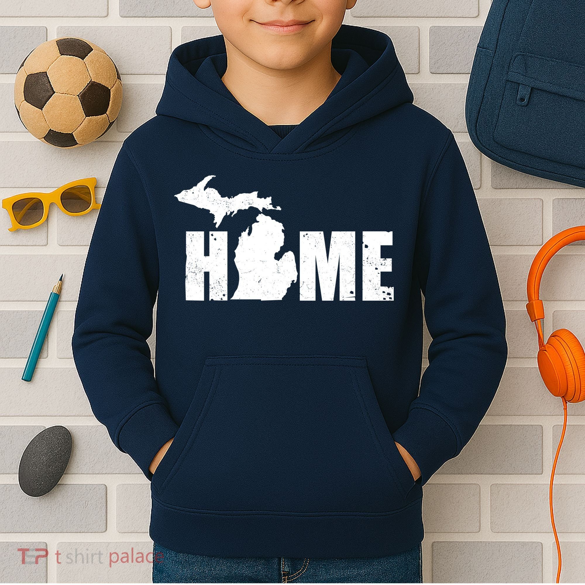 Michigan Home Mitten State Kids Hoodie
