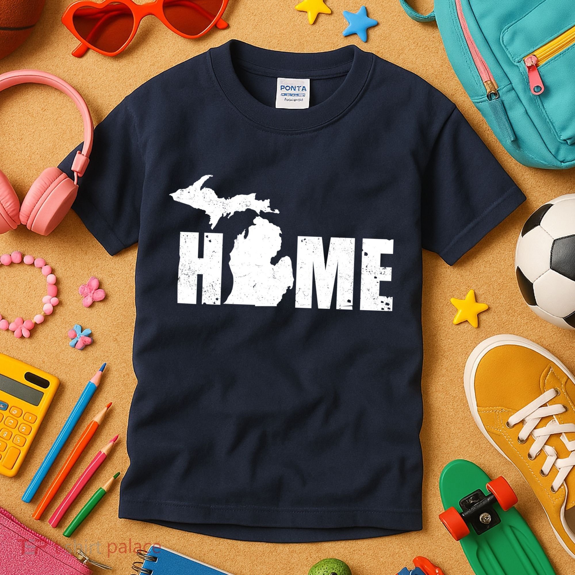 Michigan Home Mitten State Kids T-Shirt