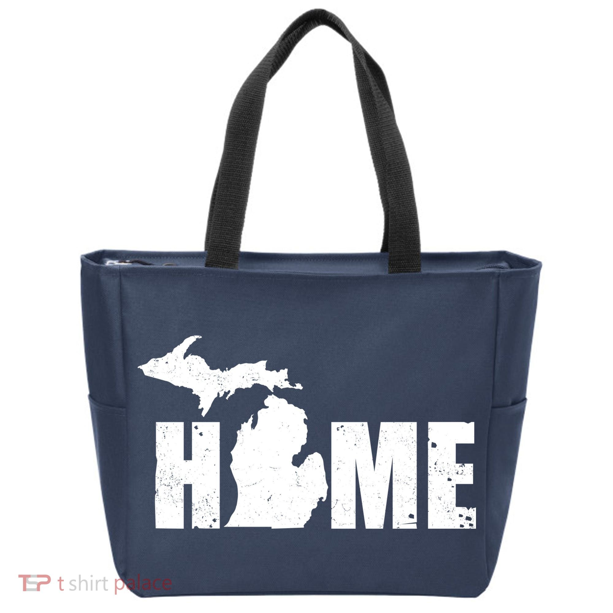 Michigan Home Mitten State Tote Bag
