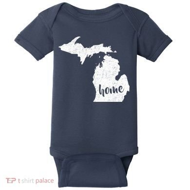 Michigan Home State Baby Bodysuit