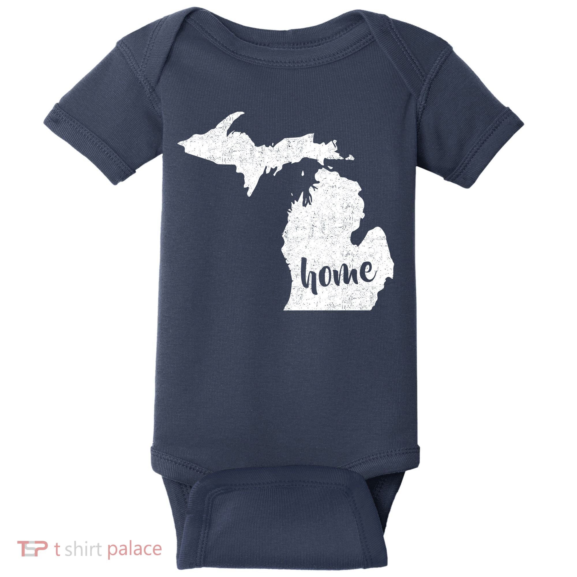Michigan Home State Baby Bodysuit