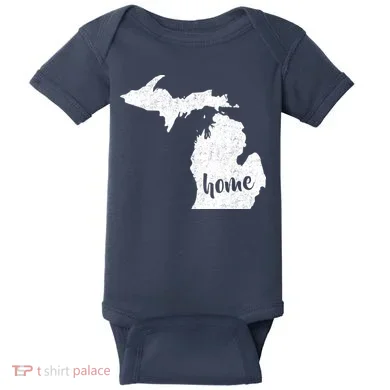 Michigan Home State Baby Bodysuit
