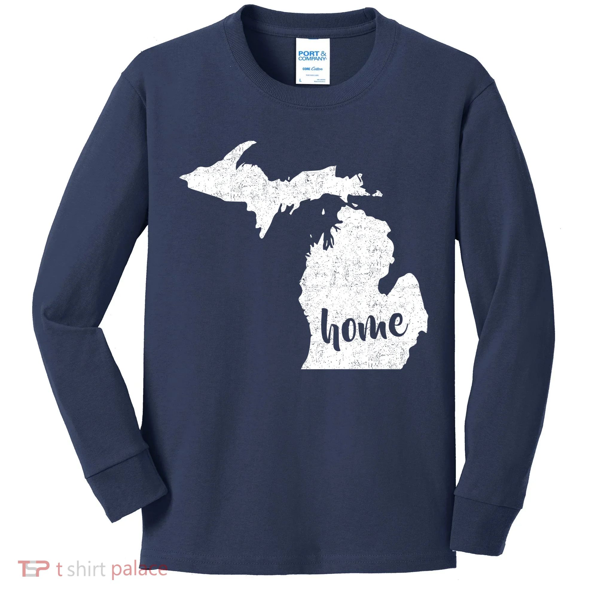 Michigan Home State Kids Long Sleeve Shirt