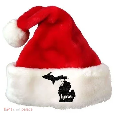 Michigan Home State Santa Hat