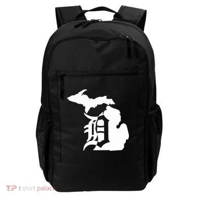 Michigan Mitten Old English D Detroit Backpack