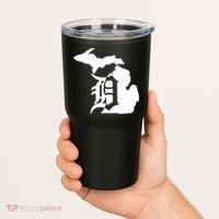 Michigan Mitten Old English D Detroit Tumbler thumb 2
