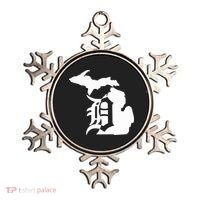 Michigan Mitten Old English D Detroit Ornament thumb 0