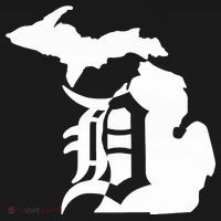 Michigan Mitten Old English D Detroit Ornament thumb 1