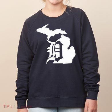 Michigan Mitten Old English D Detroit Women's Sweatshirt