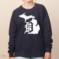 Michigan Mitten Old English D Detroit Women's Sweatshirt thumb 0