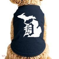 Michigan Mitten Old English D Detroit Doggie Tank thumb 0
