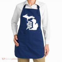 Michigan Mitten Old English D Detroit Apron thumb 2