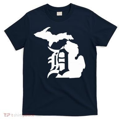 Michigan Mitten Old English D Detroit T-Shirt