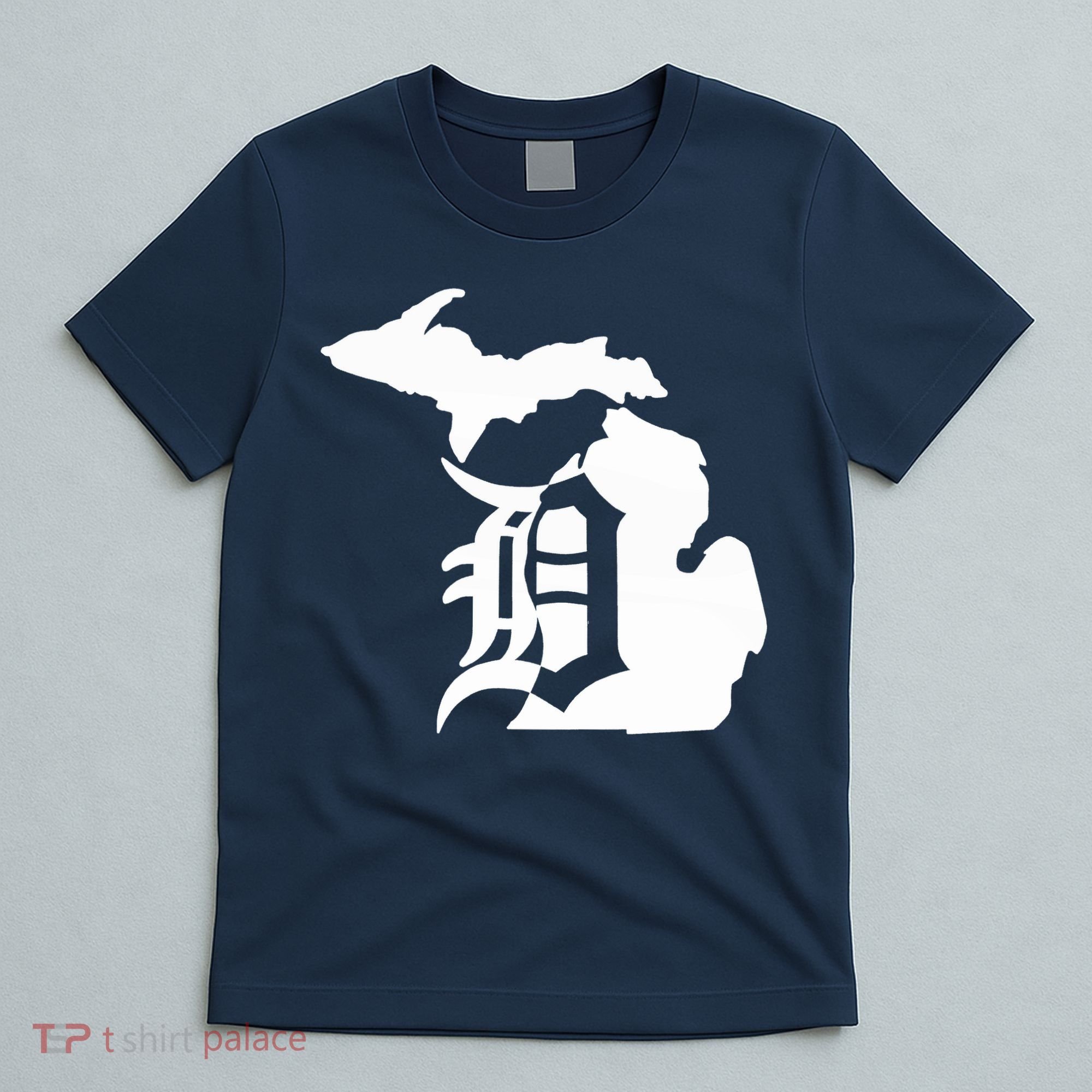 Michigan Mitten Old English D Detroit T-Shirt