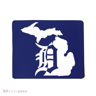 Michigan Mitten Old English D Detroit Mousepad