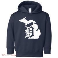 Michigan Mitten Old English D Detroit Toddler Hoodie thumb 0