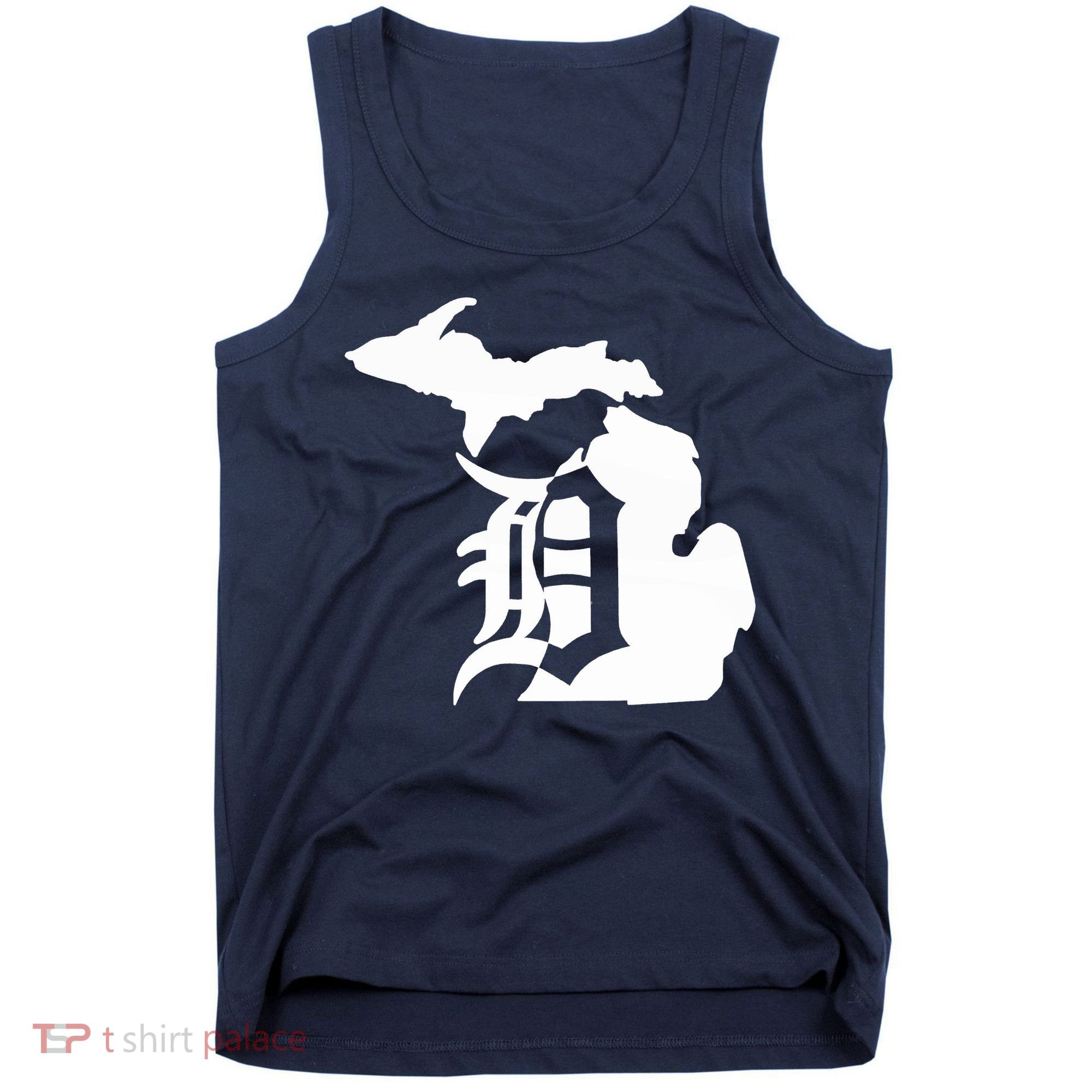 Michigan Mitten Old English D Detroit Tank Top