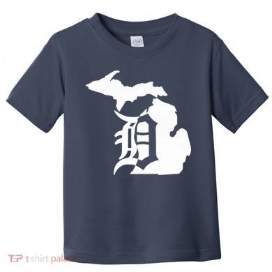 Michigan Mitten Old English D Detroit Toddler T-Shirt