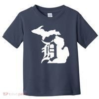 Michigan Mitten Old English D Detroit Toddler T-Shirt thumb 0