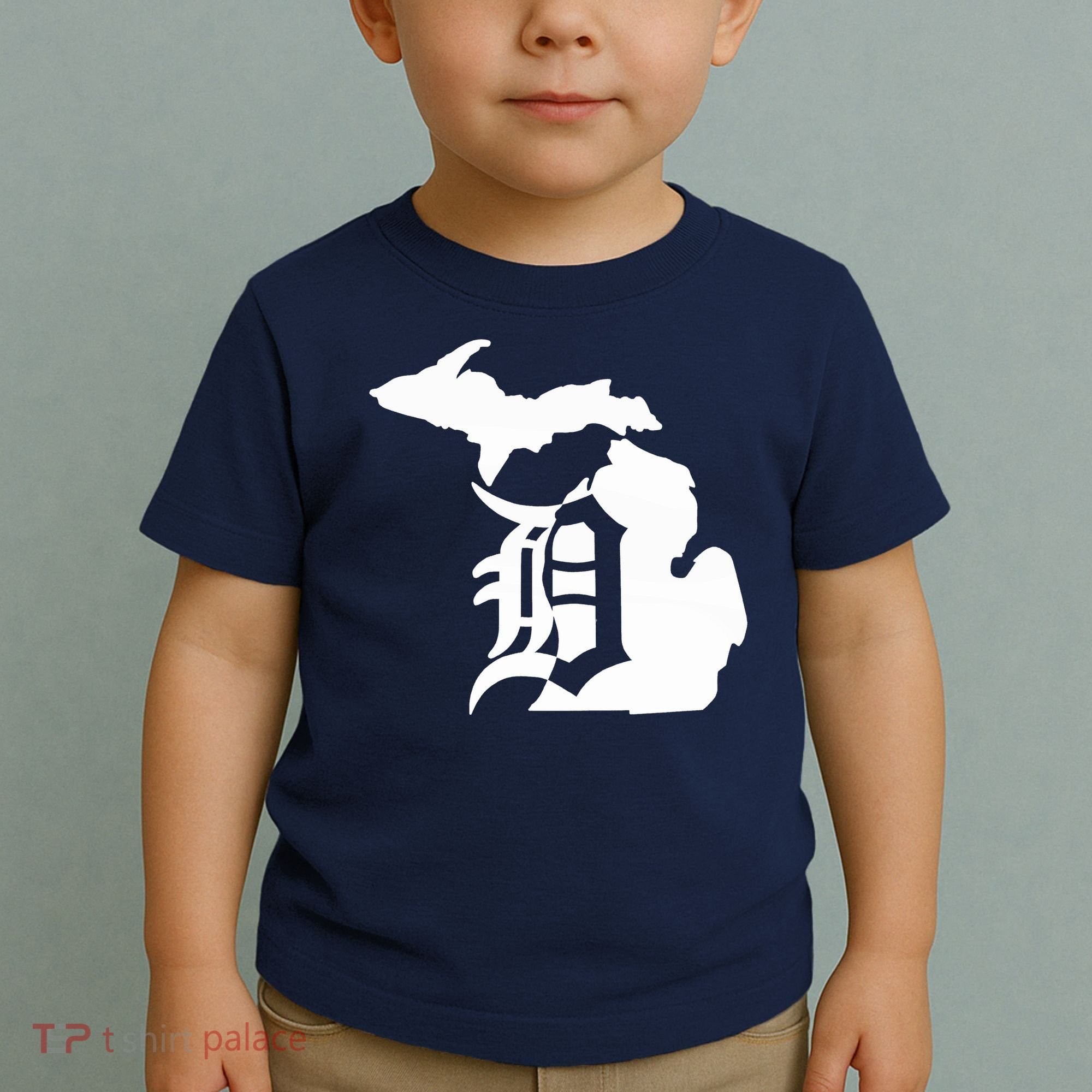 Michigan Mitten Old English D Detroit Toddler T-Shirt