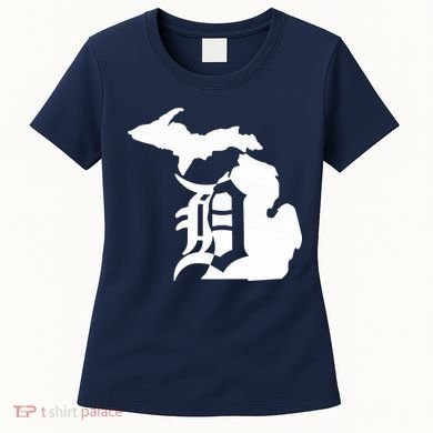 Michigan Mitten Old English D Detroit Women's T-Shirt