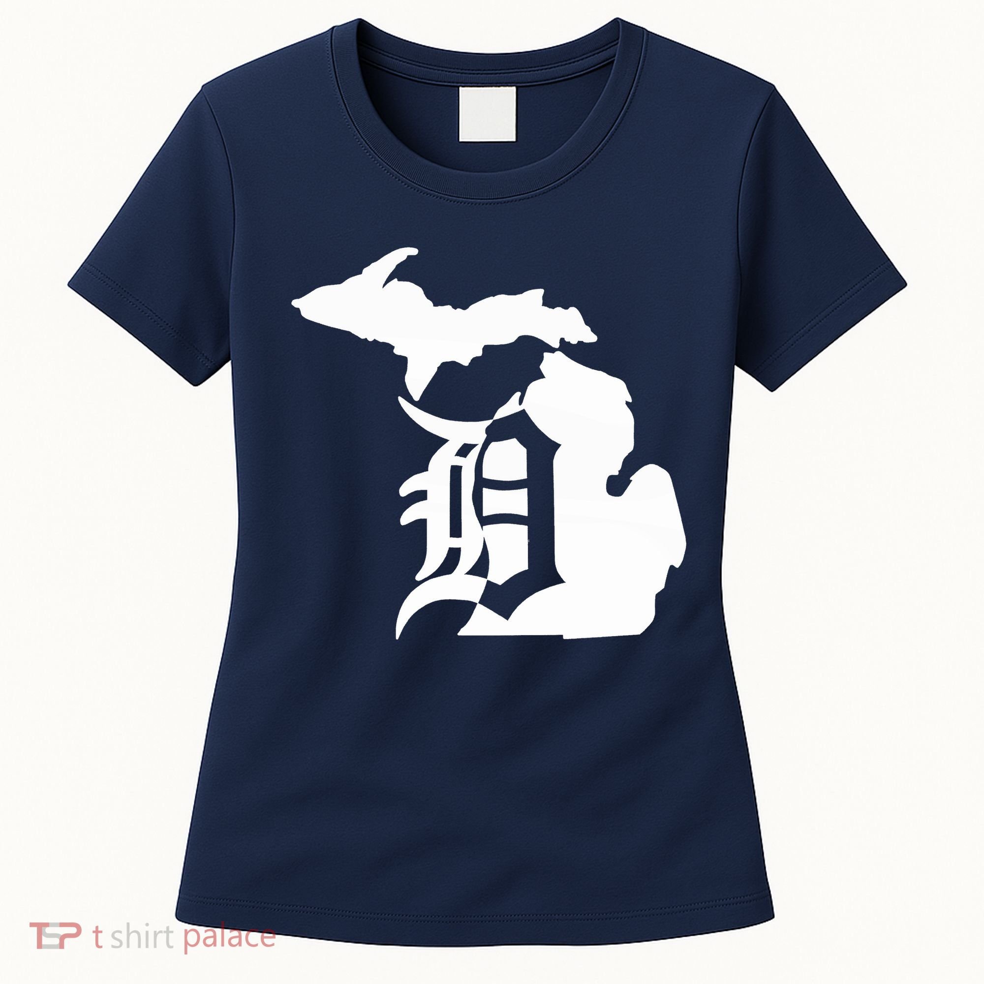 Michigan Mitten Old English D Detroit Women's T-Shirt