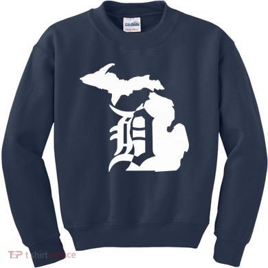 Michigan Mitten Old English D Detroit Kids Sweatshirt