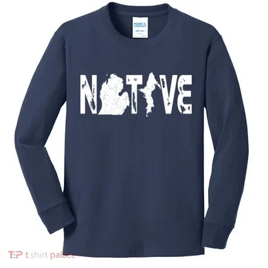 Michigan Native Kids Long Sleeve Shirt