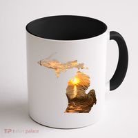 Michigan Sunset Lake Coffee Mug thumb 1