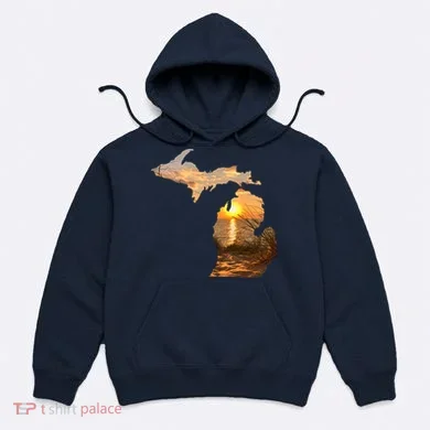 Michigan Sunset Lake Hoodie