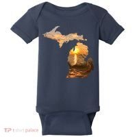 Michigan Sunset Lake Baby Bodysuit thumb 0