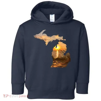 Michigan Sunset Lake Toddler Hoodie
