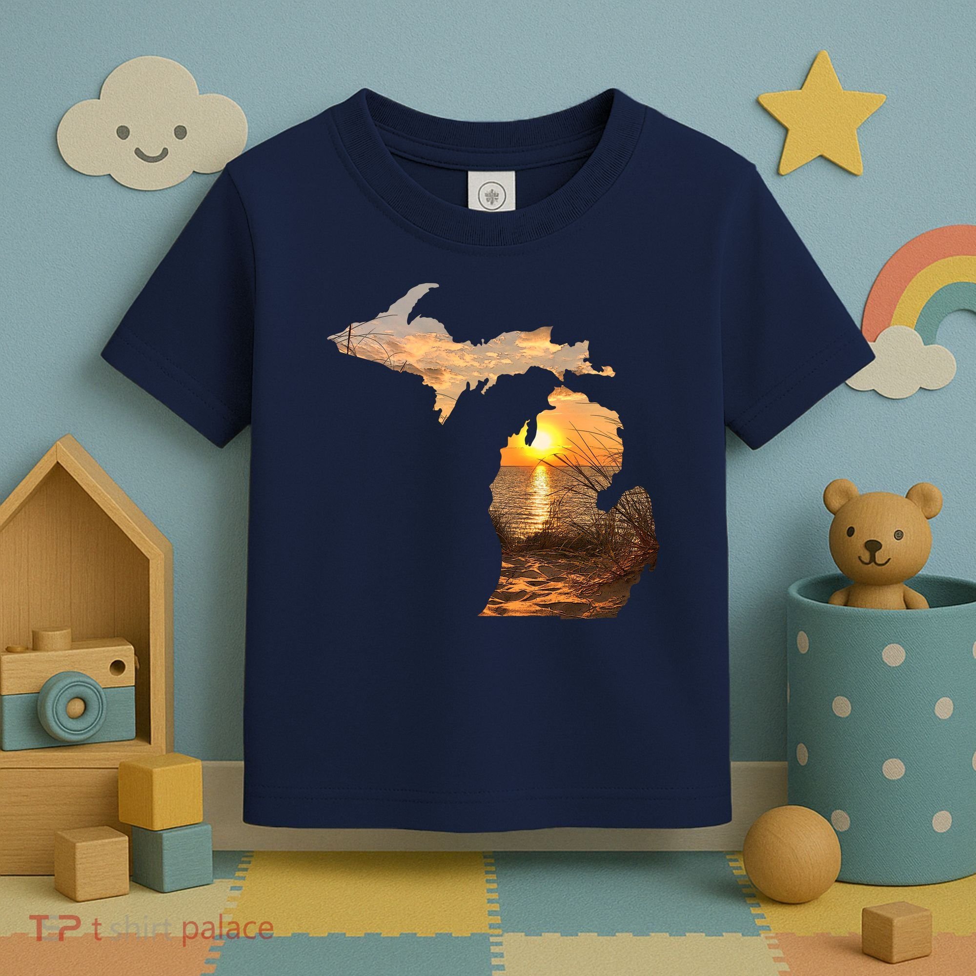 Michigan Sunset Lake Toddler T-Shirt