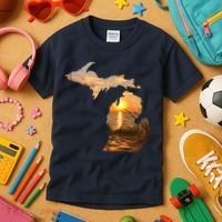 Michigan Sunset Lake Kids T-Shirt thumb 3