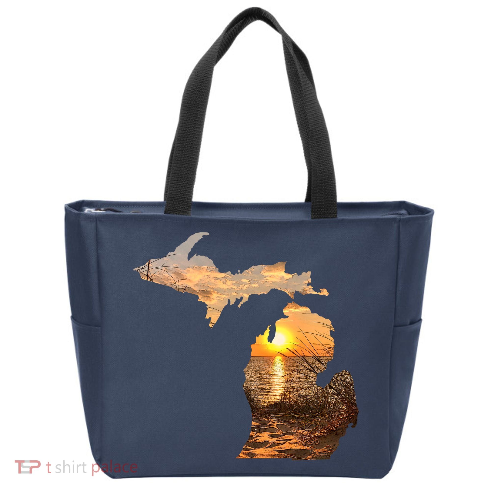 Michigan Sunset Lake Tote Bag