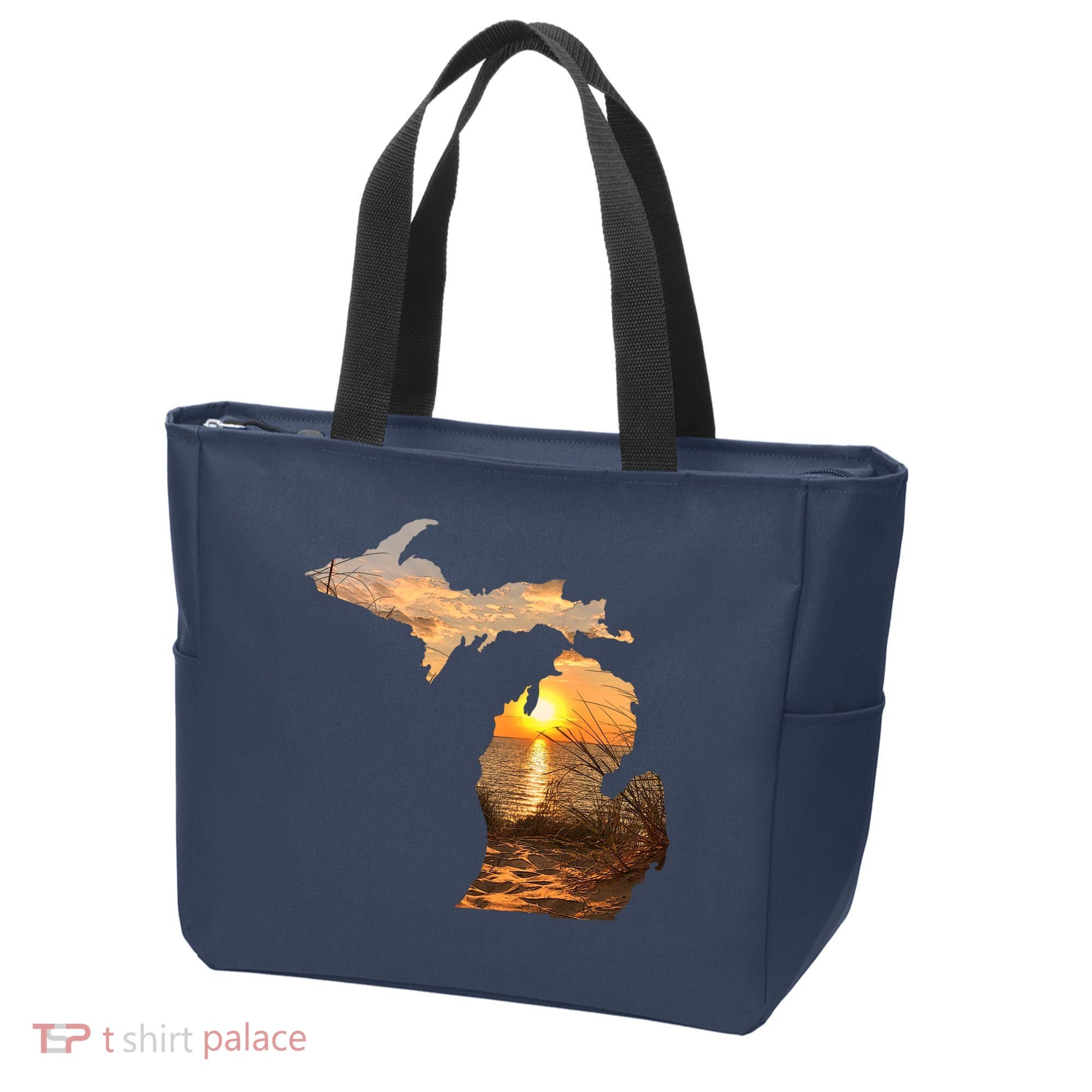Michigan Sunset Lake Tote Bag