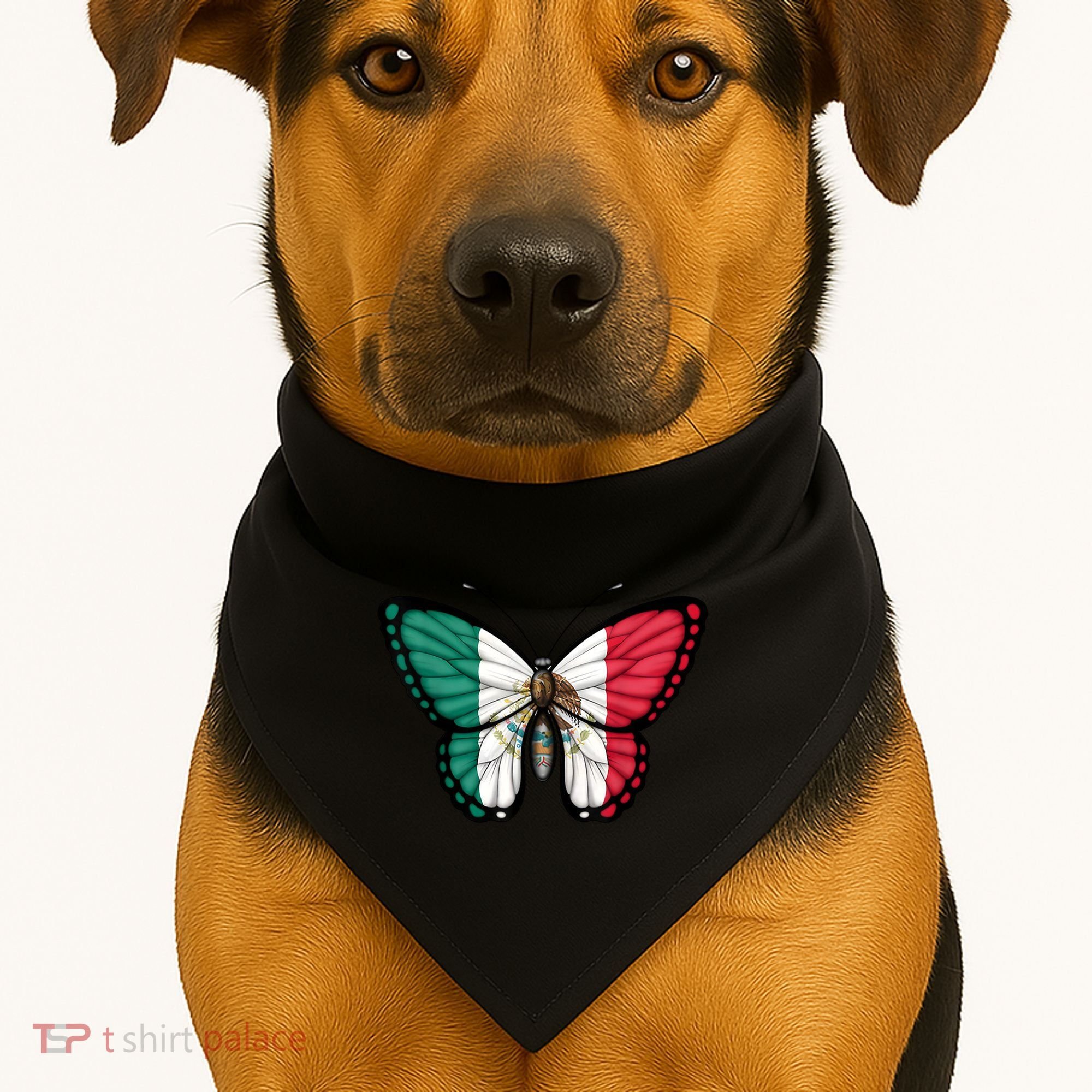 Mexican Independence Day Butterfly USA-Made Doggie Bandana