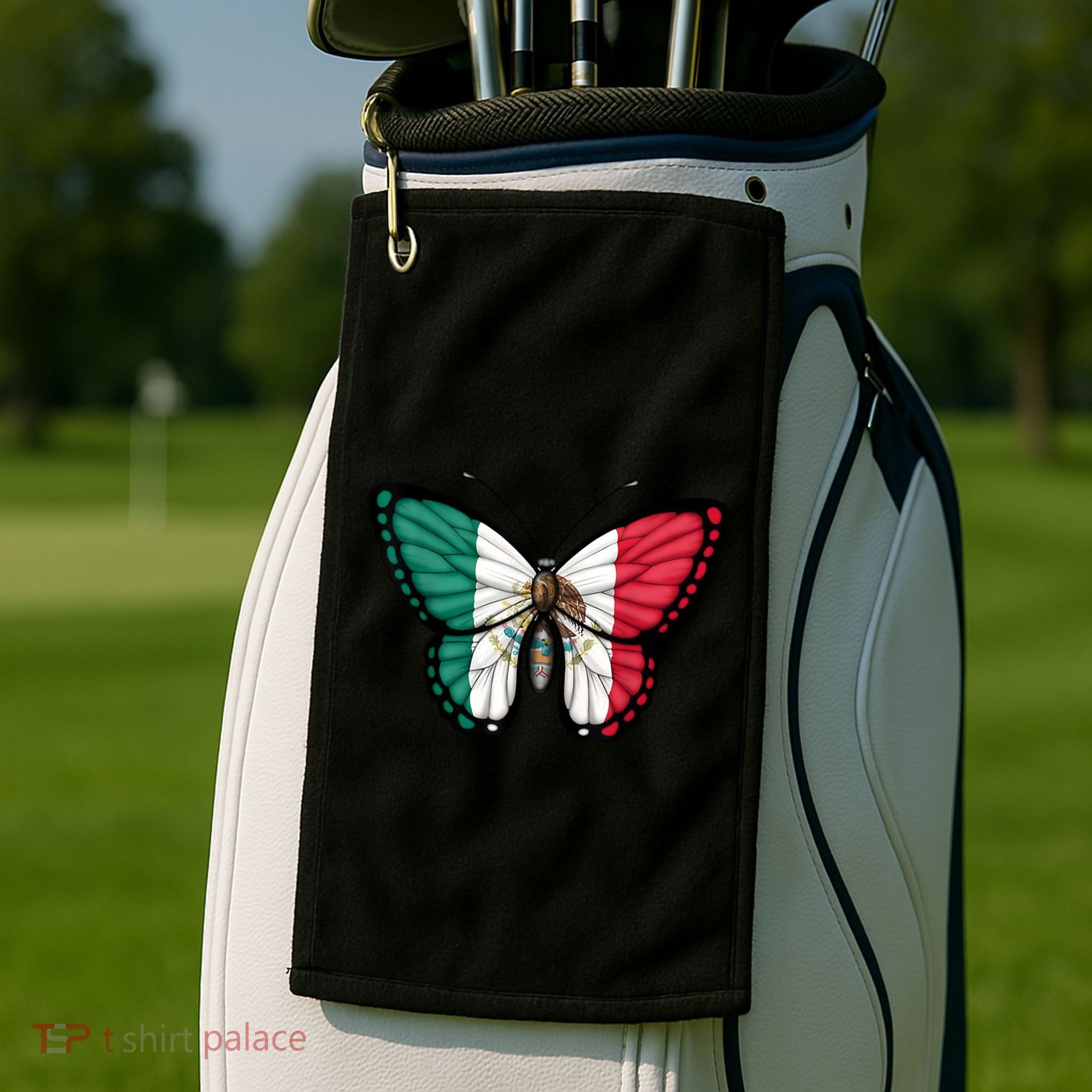 Mexican Independence Day Butterfly Golf Towel