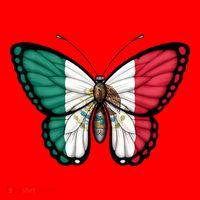 Mexican Independence Day Butterfly Santa Hat thumb 1