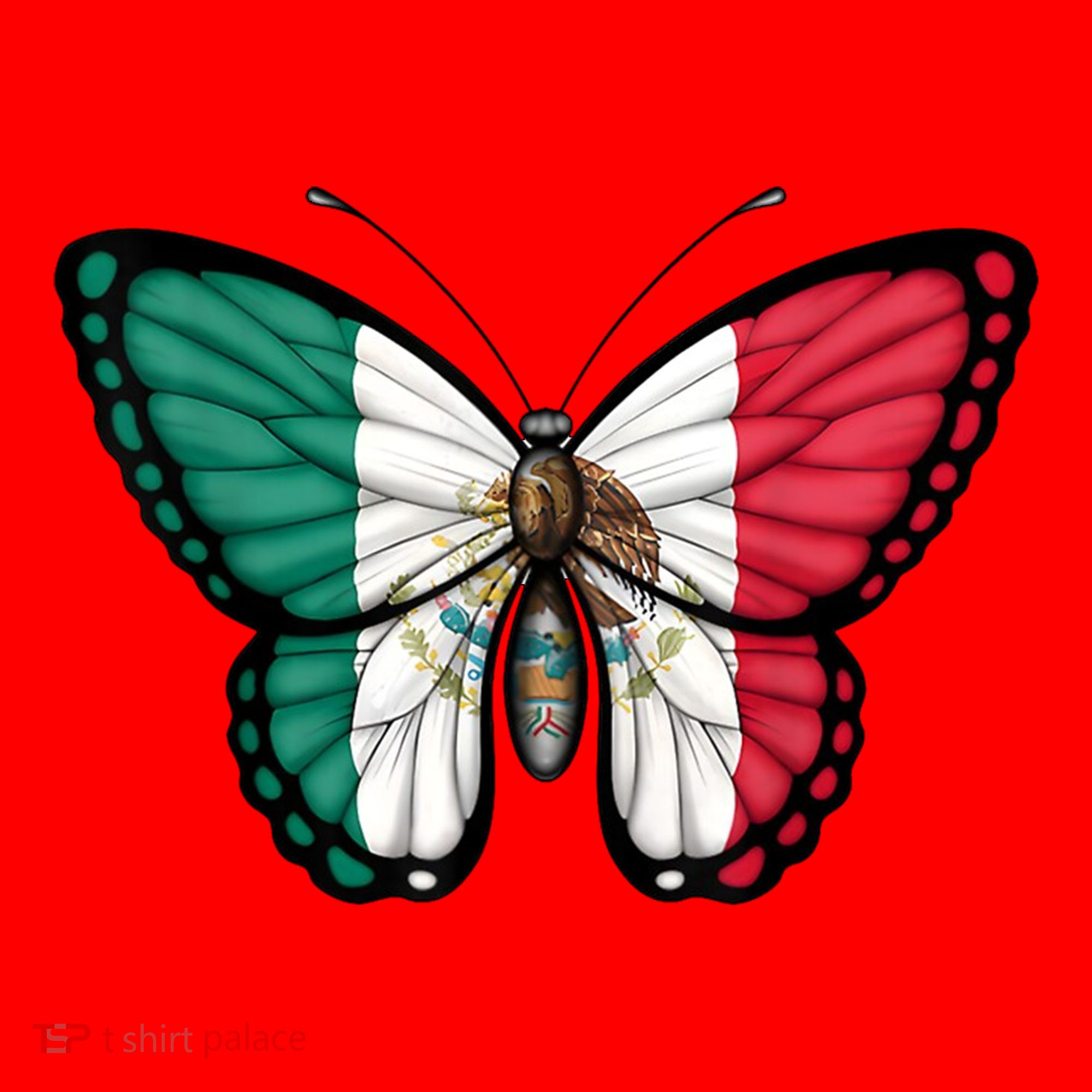 Mexican Independence Day Butterfly Santa Hat