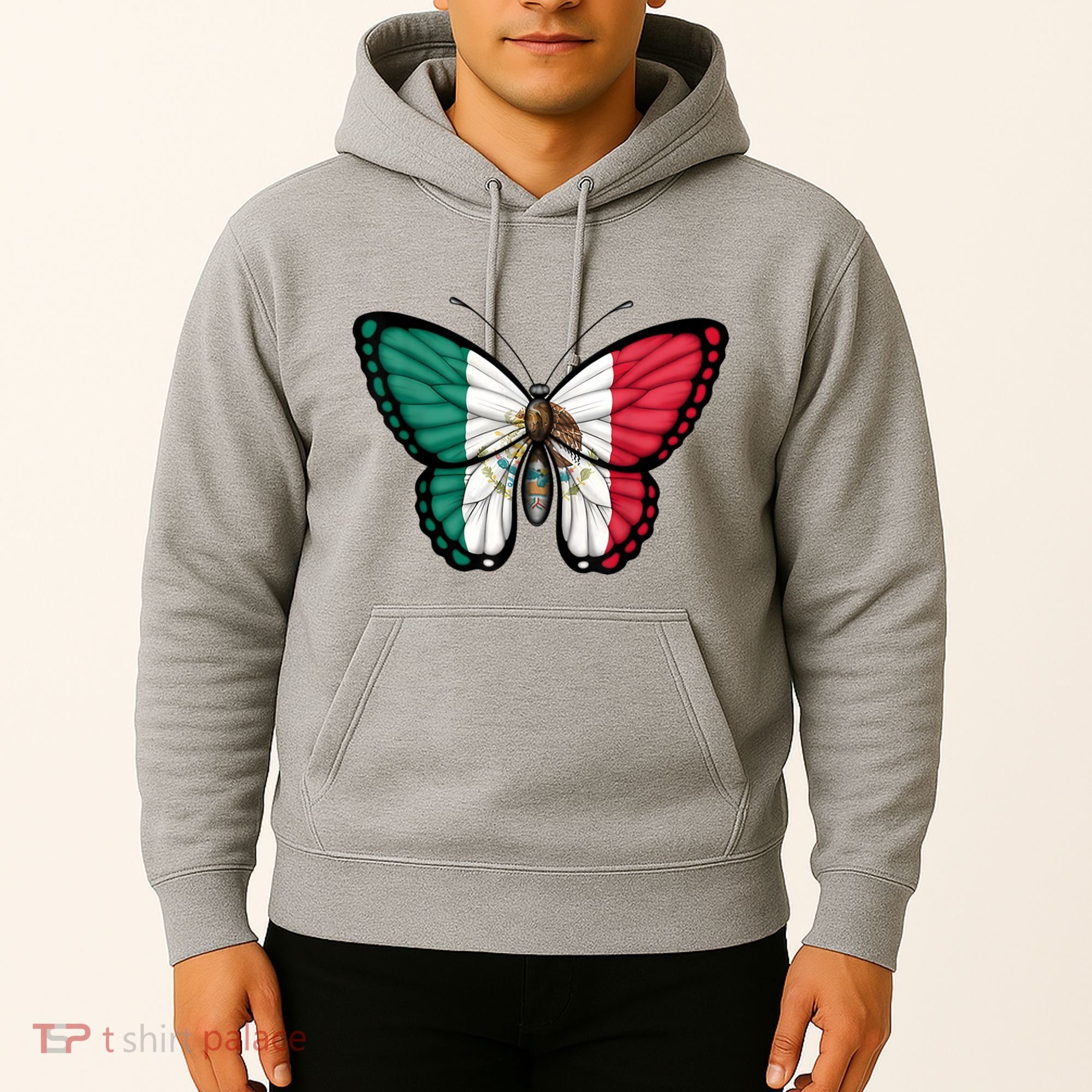 Mexican Independence Day Butterfly Hoodie