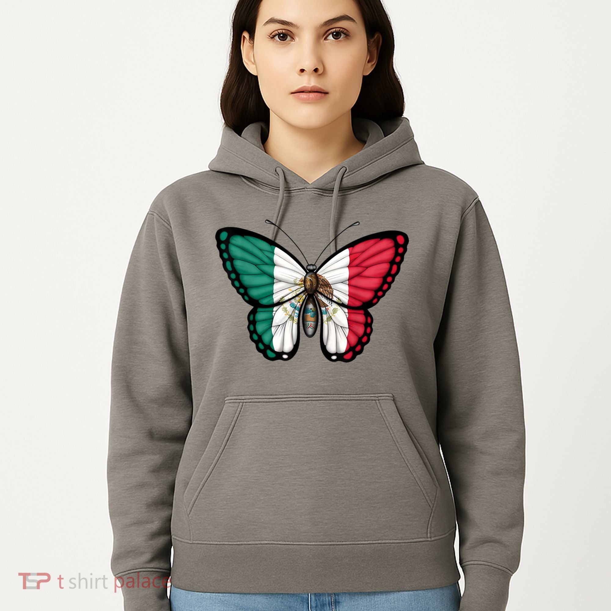 Mexican Independence Day Butterfly Hoodie