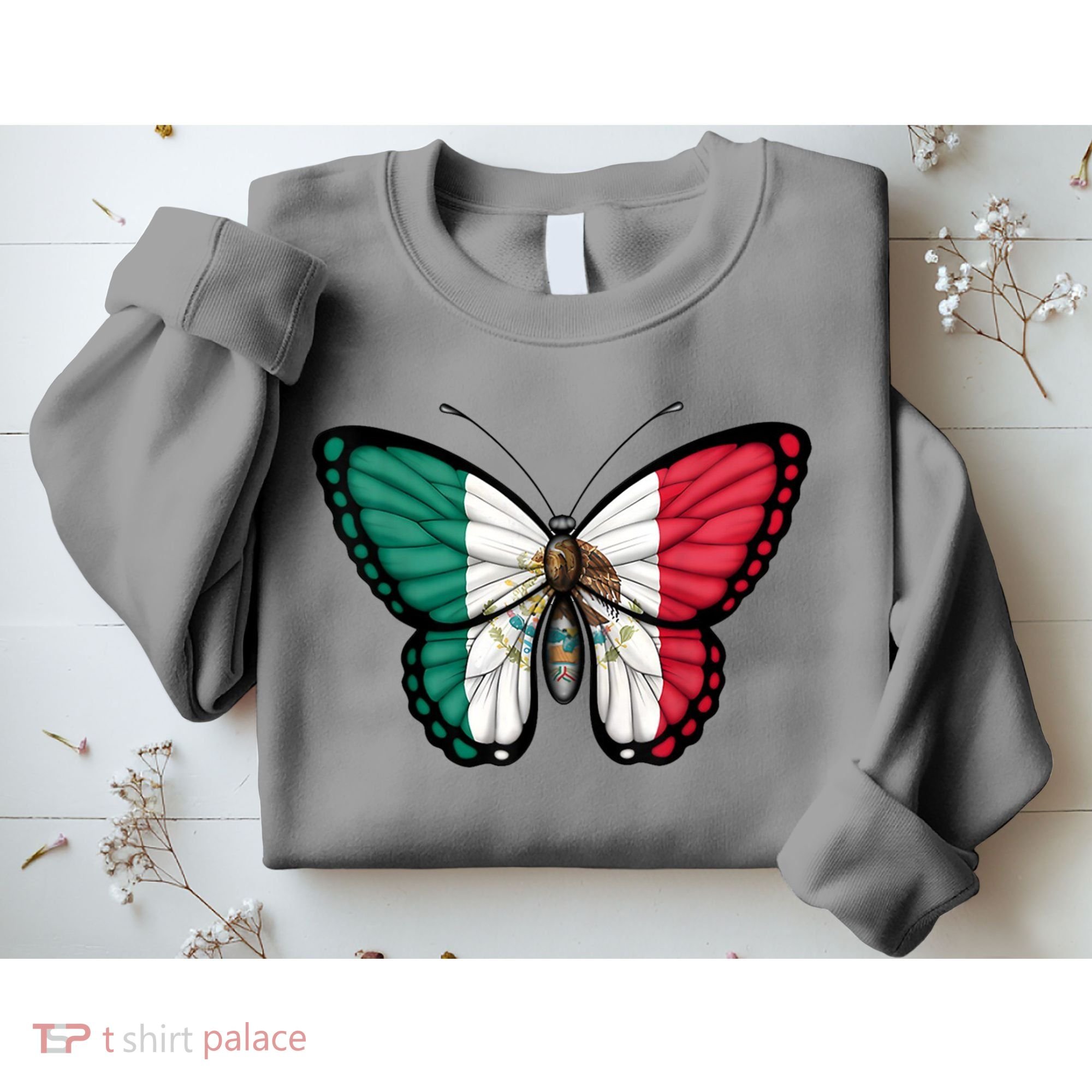 Mexican Independence Day Butterfly Sweatshirt